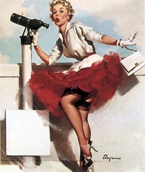Elvgren, What a View, 1957.jpg